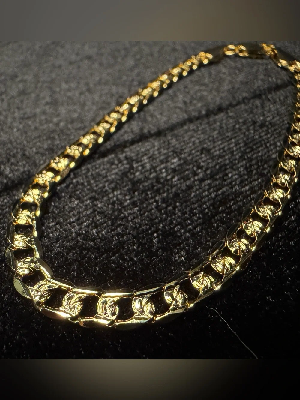Reversible Laser Cut Cuban 8in 5MM 14K Stamped Premium Finish Bracelet